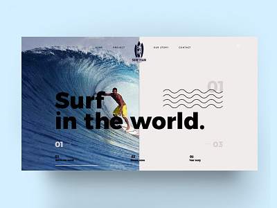 Surf / web animation concept design e commerce fashion grid interface product surf ui ux website