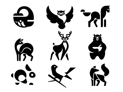 Collection Animal / marks animal animals branding design elephant icon identity illustration logo marks minimal symbol