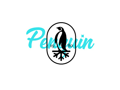 Penguin animal branding calligraphy design icon identity illustration logo marks minimal penguin symbol