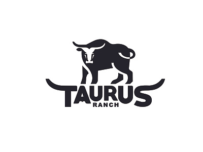 Taurus / ranch branding buffalo bull design farm icon illusion logo mark ranch red taurus