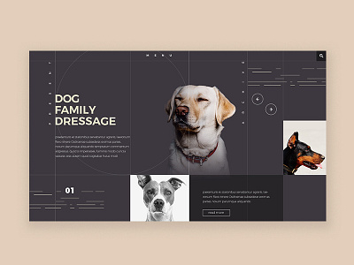 website page dog family blog digital dog dressage interface simple ui web webdesign webpage website