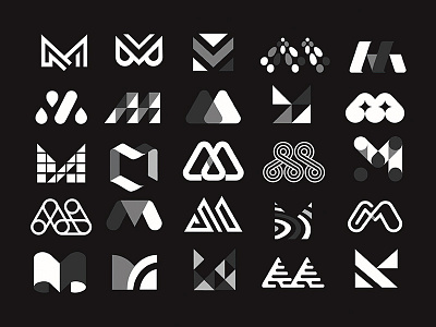 Monogram M branding design icon identity lettering logo m marks monogram symbol