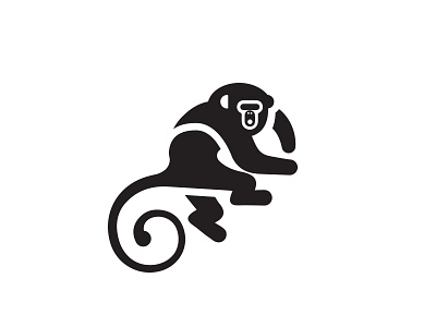Monkey banana branding bull design icon illusion jungle logo mark monkey ranch tree
