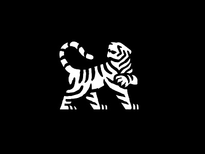 Tiger / sketch animal black concept jungle letter logo sketch symbol tiger