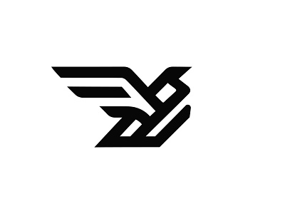 Bird bird birdy black concept fly letter logo nest symbol