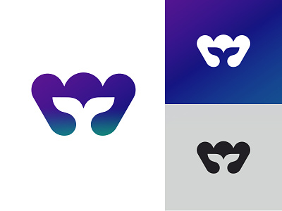 W / whale animal black blue branding design font icon identity illustration letter lettering line logo mark marks monogram preserve symbol w whale