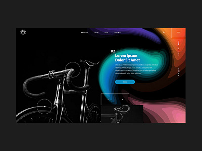 Web Presentation bicycle animation app bicycle branding design digital flat minimal sport template type typography ui ux web webdesigner website