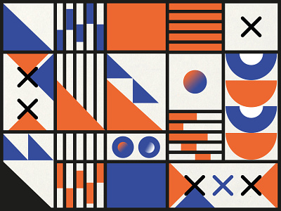 Pattern 2 abstract art blue branding color design graphic grid identity identity card illustration layout non profit orange pattern pattern art shape simple symbol vector