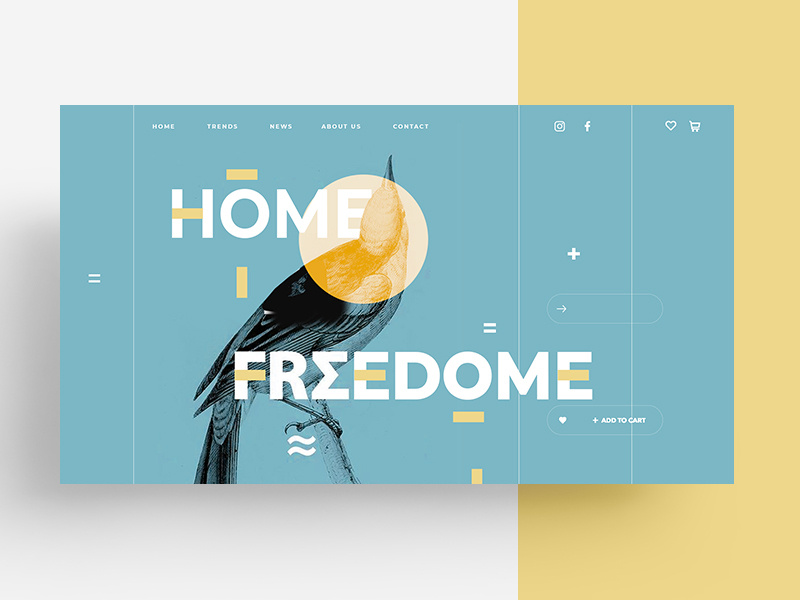 WEB - FREEDOME mark branding type website animal typography identity flat animation web app ux ui marks illustration symbol design