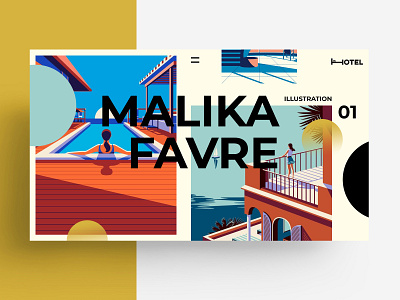 WEBSITE MALIKA FAVRE animation app design flat icon identity illustration mark minimal typography ui ux web website websites