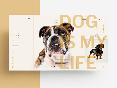 WEBSITE - DOG animation app branding design dog illustration marks symbol typography ui ux web