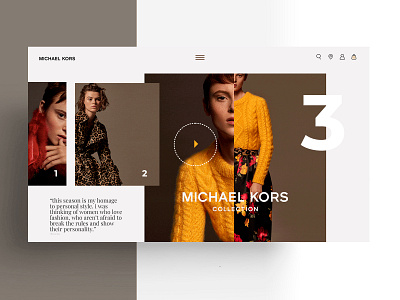 WEB - MICHAEL KORS animation app flat illustrator minimal typography ui ux web website