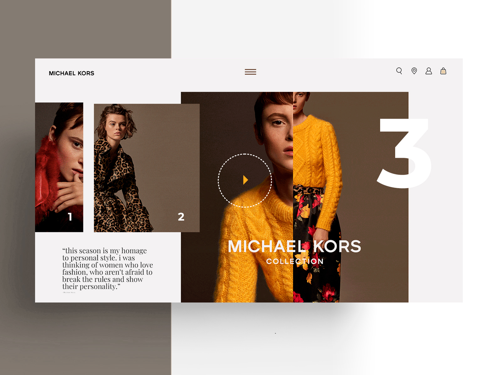 WEB - MICHAEL KORS by Matthieu Martigny / Mattmart on Dribbble