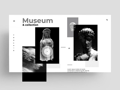 WEB - MUSEUM animation app branding flat logo symbol typography ui ux vector web