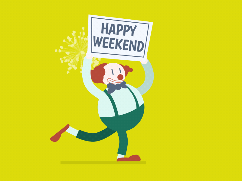 Happy Weekend! animation beers character cycle design friday hangover rig rigging rubberhose walk weekend