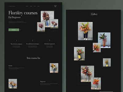 Landing Page for Florist courses design florist landing page uiux user interface design web webdesign