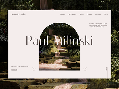 Milinski Studio / Main Screen art design main screen typography ui ux webdesign website