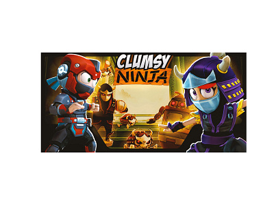 Clumsy Ninja Keyart game illustration