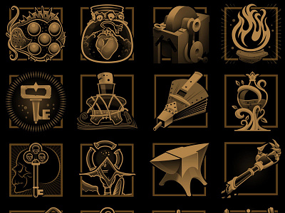 Sands of Aura quest icons (Aug 22 update) game iconography illustration sandsofaura ui