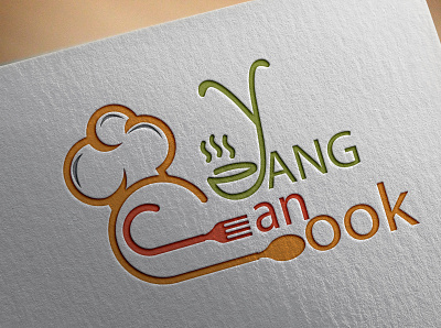 yang can cook 2d 3d branding cooking design icon illustration logo logo design typography vector