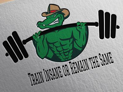 Train Insane or Remain the Same 2d 3d branding design fitness logo gym logo illustration logo logo design typography