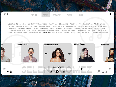 Day 8/30 Online Music Streaming Platform UI Design