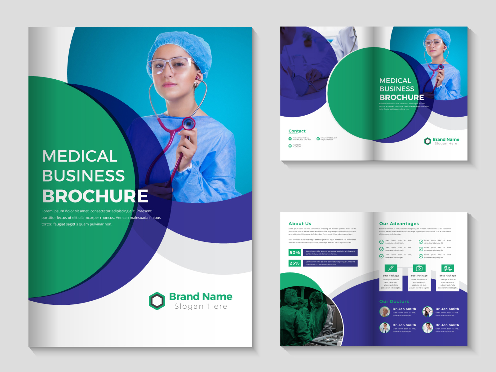 Medical Brochure Profile Template Design by Artifie on Dribbble