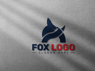 Animal Logo Design fox patriotism