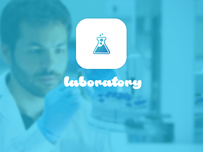 Laboratory flat ui kit hospital lab logo medicine