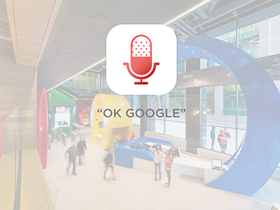 "OK GOOGLE" chrome flat design google logo siri speak ui kit