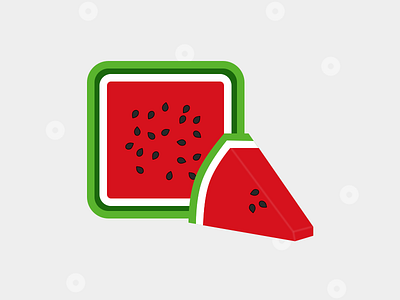 Watermelon 3d animation app art character drawing icon illustration logo sketch typography web