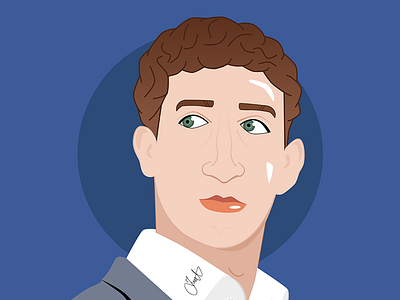 Mark Zuckerberg art character drawing facebook icon illustration logo mark zuckerberg sketch typography web