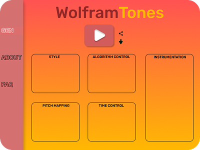 Wolfram Tones Redesign gradient outline redesign sexy web design