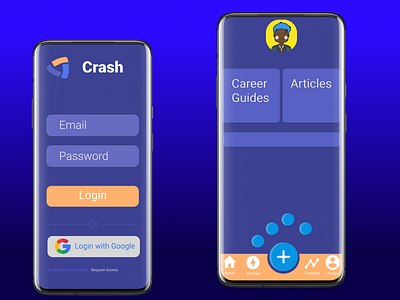Crash Co Mobile App Concept career concept flutter jobs mobile pitch redesign resume