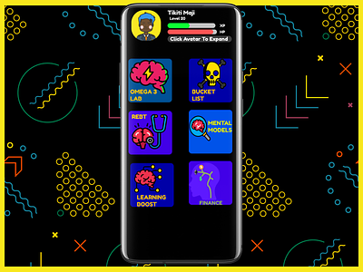 Super Psyche brain colorful colorful design concept dart figma flutter game neon snapmod