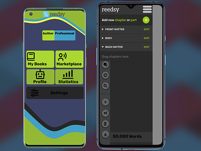 Reedsy Mobile App Concept concept design figma flutter ui website wip writer writing