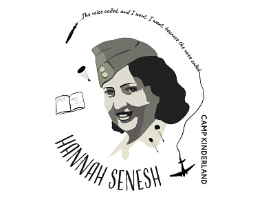 Hannah Senesh T-shirt artwork digital art graphic design poster vector