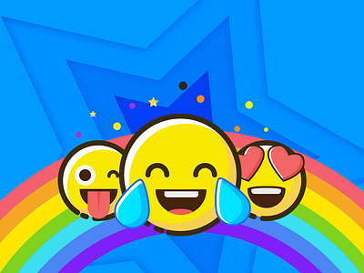 Colorful emoji！ boom colorful emoji mbe new rainbow star