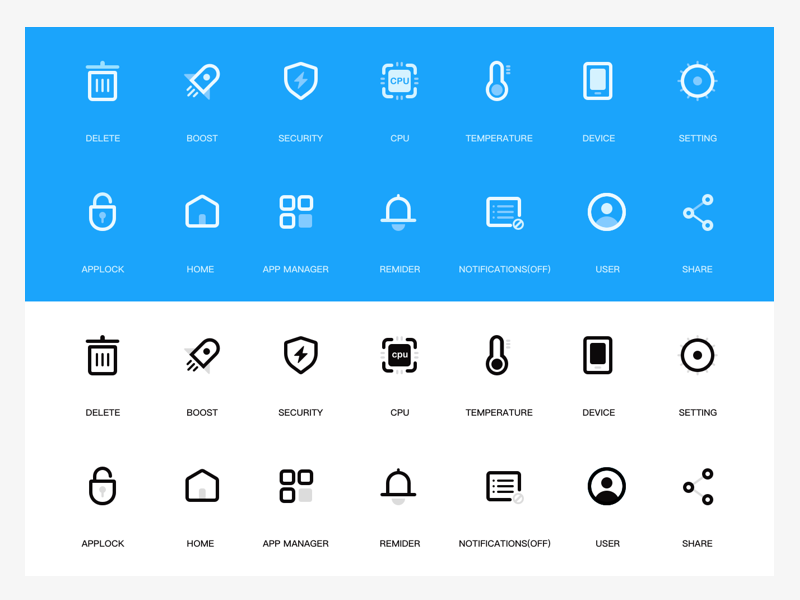 Cleaner app icons