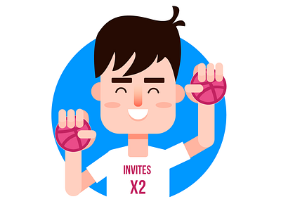 2 invitations ball dribbble invitate invitations