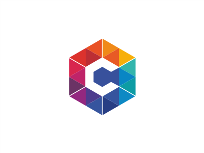 Creative Solution Logo c colorful creative hexagon letter