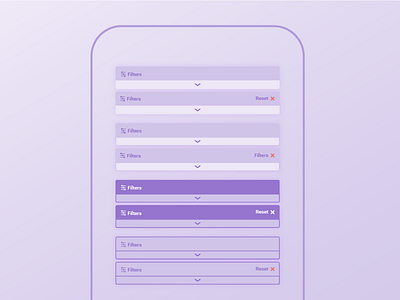 Transport App - Filter Dropdowns app dropdown filters icons list menu search transport ui vertical