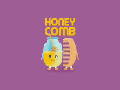 Honey Comb comb cute honey illustration