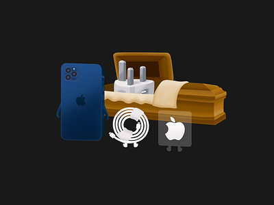 Apple Casket apple illustration iphone12 iphone12pro technology