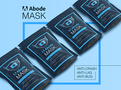 Abode Mask adobe branding covid funny graphicdesign illustration mask mockup parody