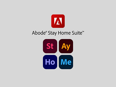 Abode Stay Home Suite adobe app branding design funny illustration logo vector