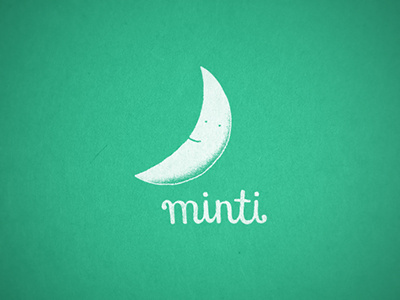 Minti Moon face logo logotype moon