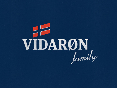 VIDARØN Bros. flag logotype norge norway typography