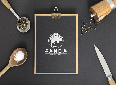 Panda | Food & Drink Logo awesome logo branding design flat icon illustration logo logo design logos logotype