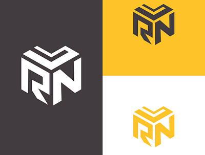 R + N + V Monogram awesome logo branding design flat icon illustration logo logo design logodesign logotype typography